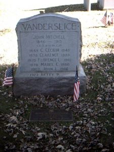 Vanderslice Memorial Headstone